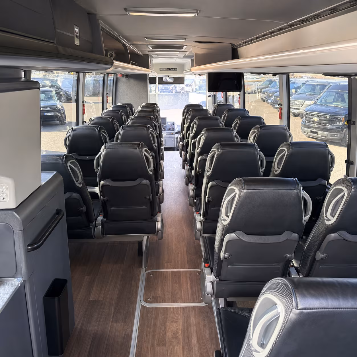 reading charter bus services interior